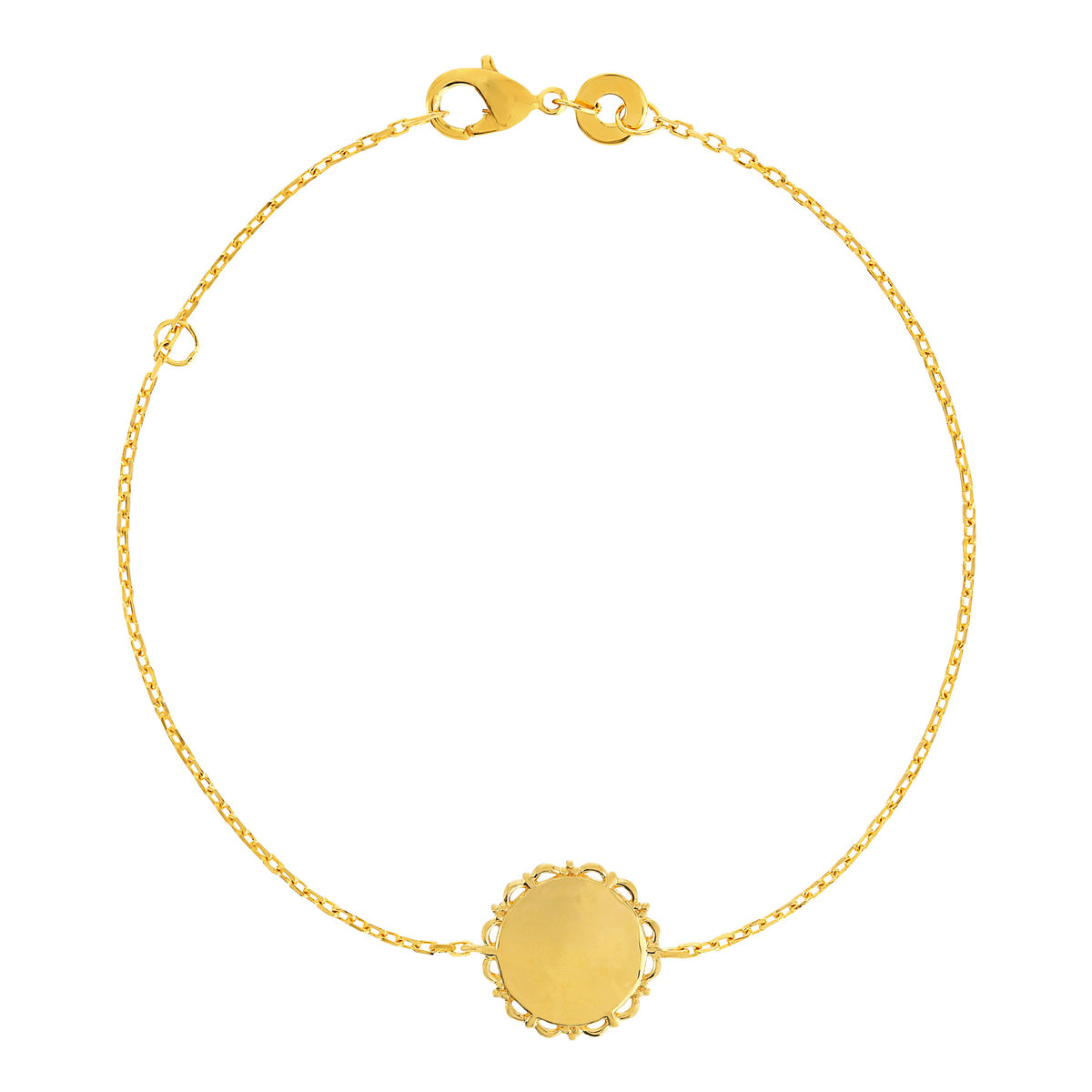 Bracelet plaqué or 18 cm