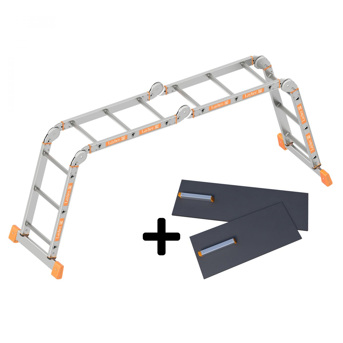 Layher Topic 1057 laarzenladder 4x3 sporten inclusief platform
