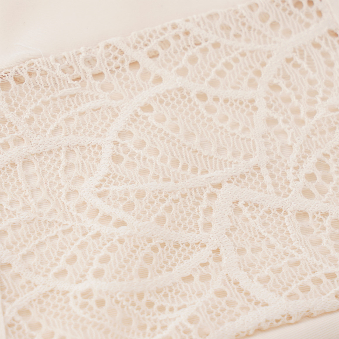 Gina Benotti Damen Seamless-Panty mit Spitzeneinsatz creme