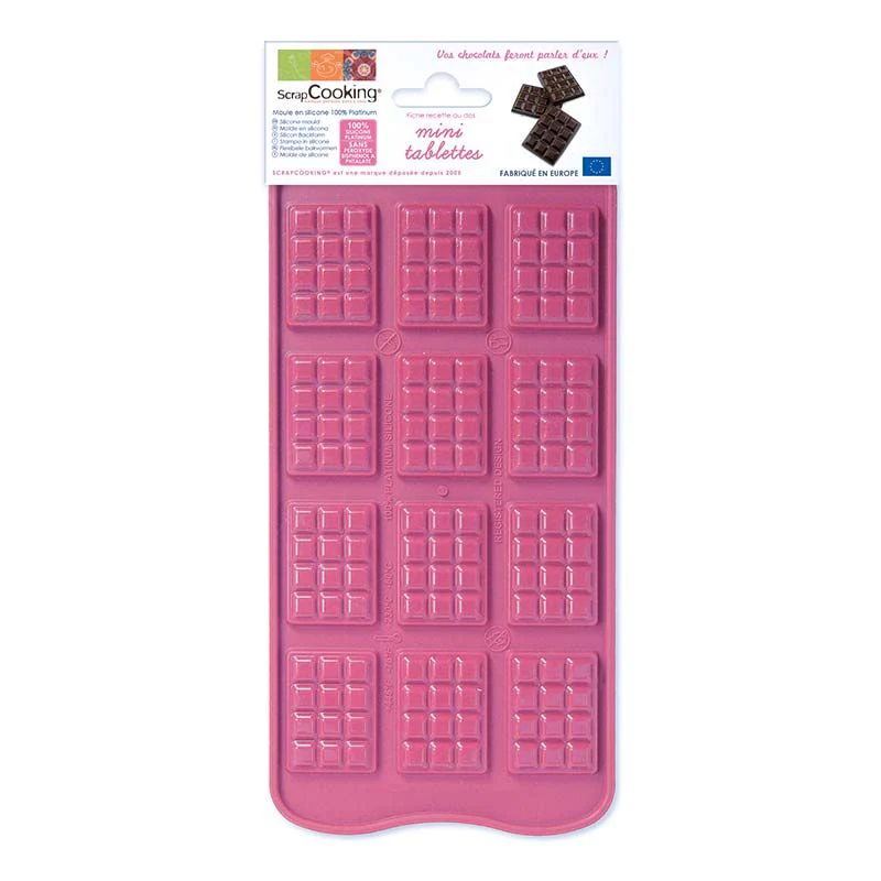 Moule en silicone pour 12 mini-tablettes de chocolat Scrapcooking