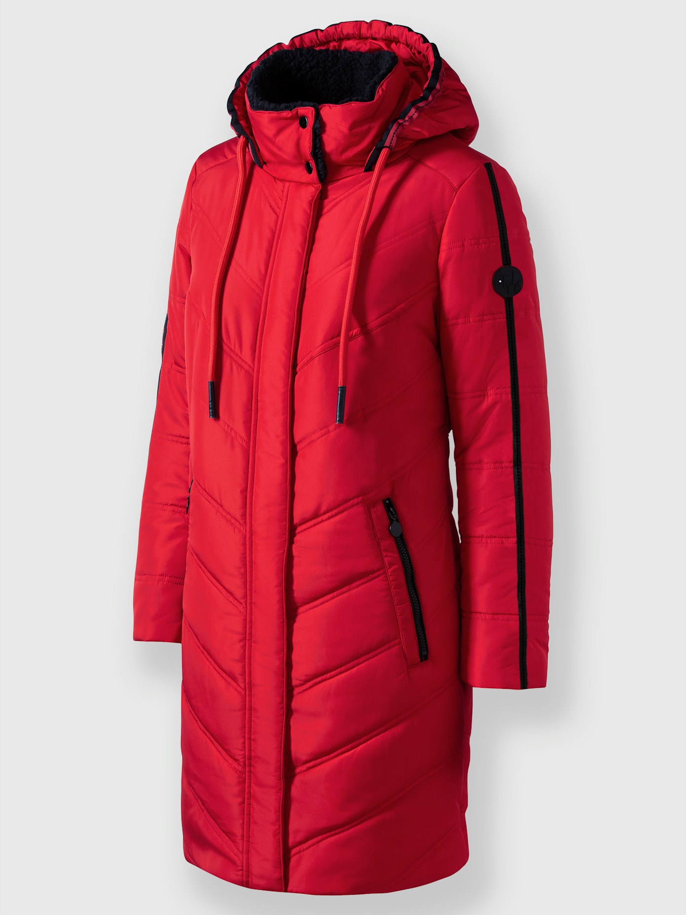 Manteau matelassé détails contrastés