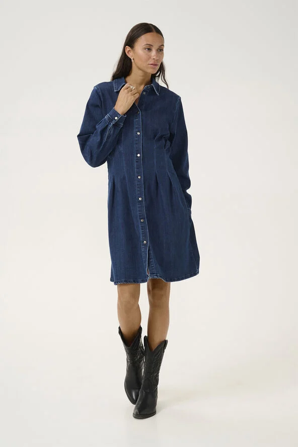 Kaffe KAlea Dress Dark blue denim
