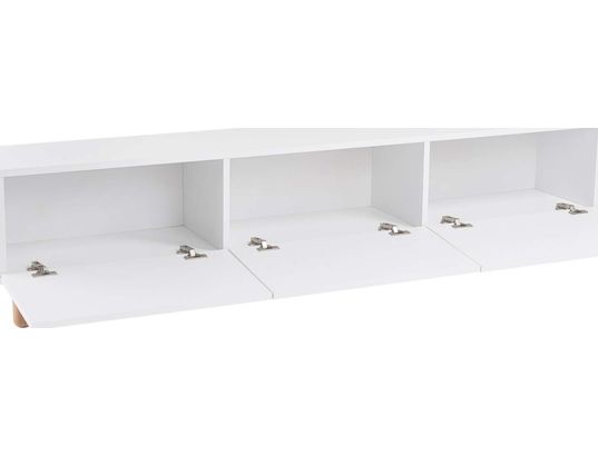 CONCEPT1 - Meuble TV Alvin blanc 180 x 31,4 x h42 cm