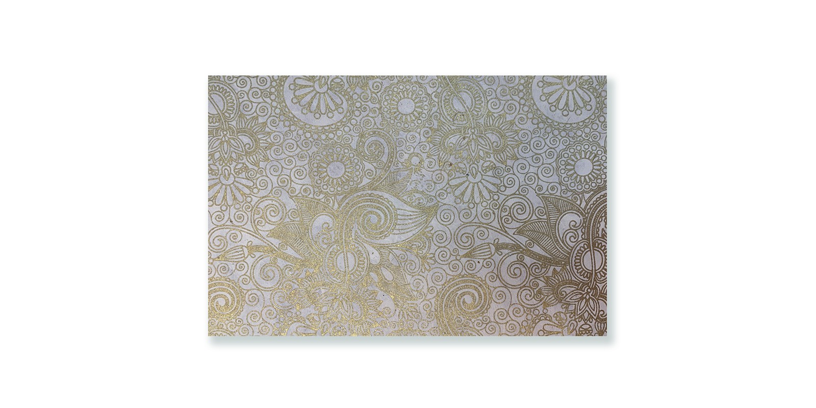 Geschenkpapier floral silber-gold, B 76 cm, L 51 cm günstig bestellen