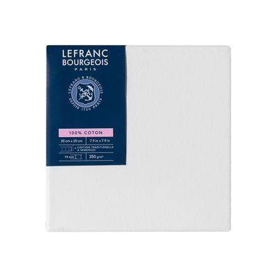 Lefranc Bourgeois Classic - Toile pré-étirée - châssis peinture - 20 x 20 cm - 100 % coton
