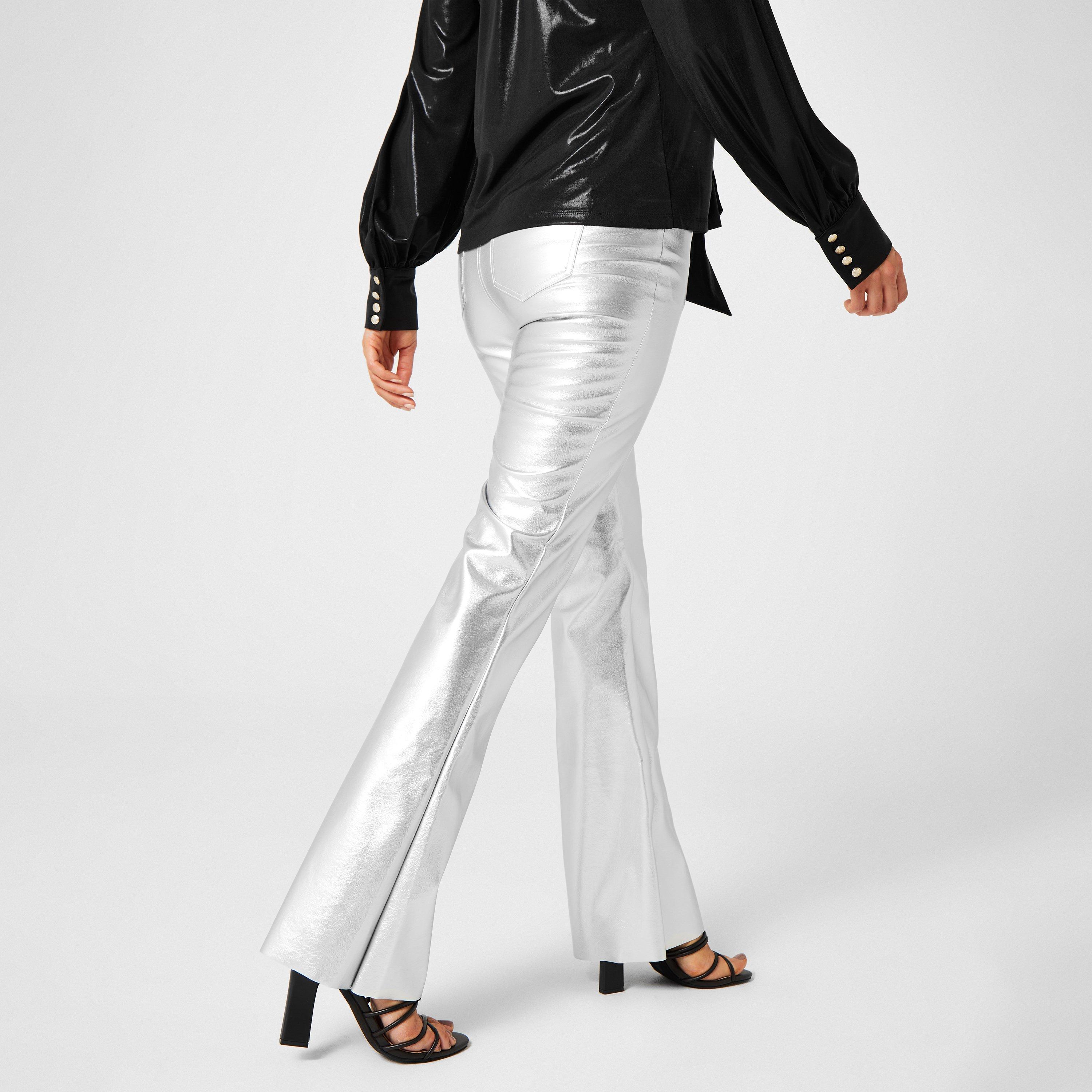 Biba x Tess Daly Silver Flare Trouser