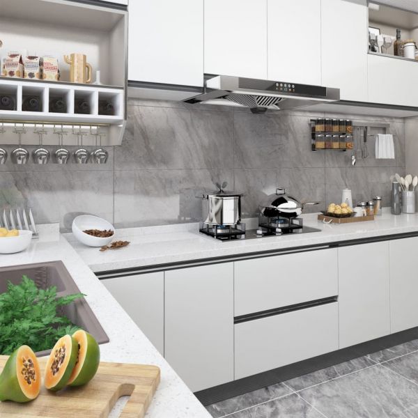 Autocolante para Móveis 2 Peças 500x90 cm Pvc Branco - 3059651