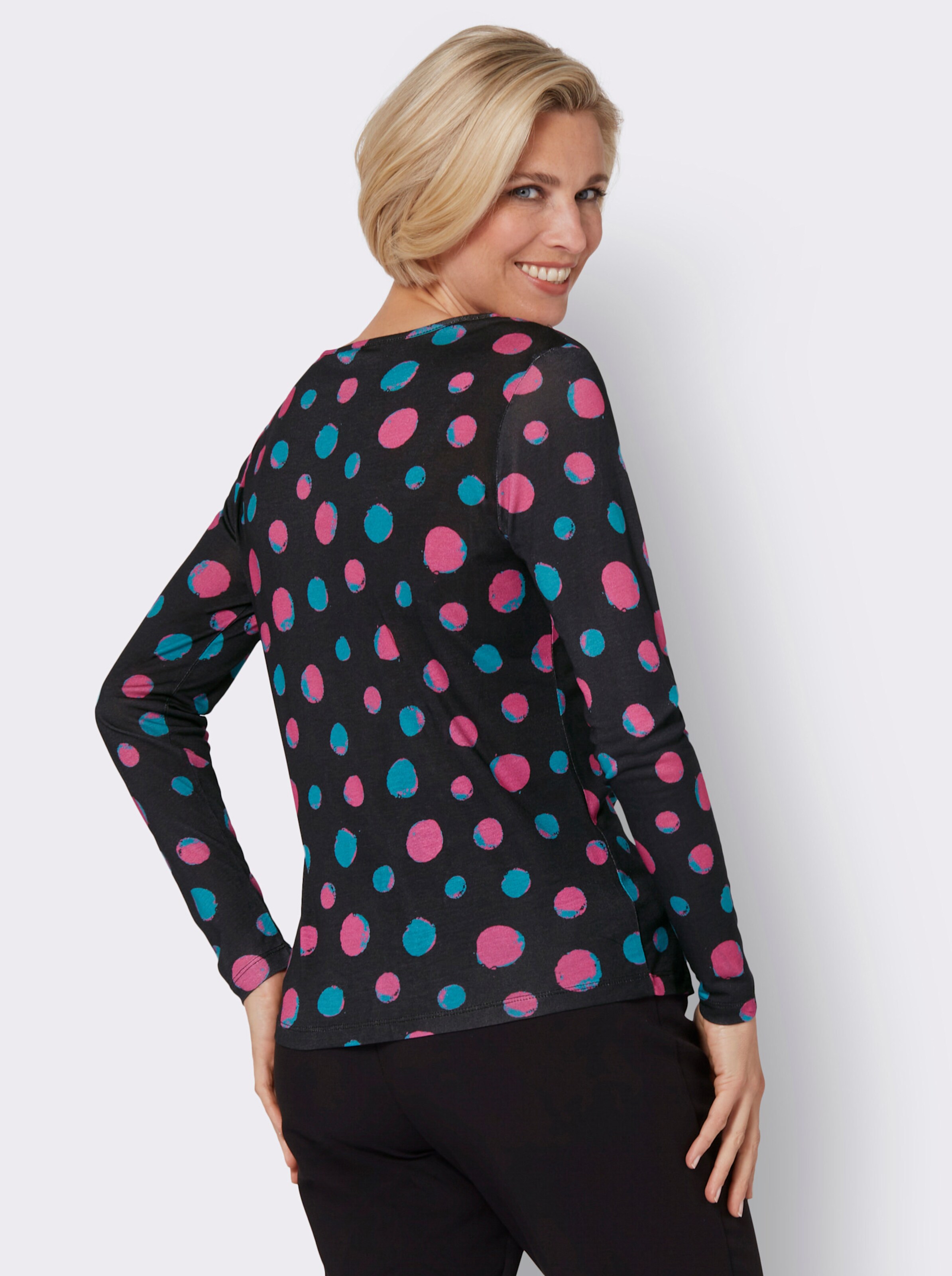 Langarmshirt mit Mesheinsatz
