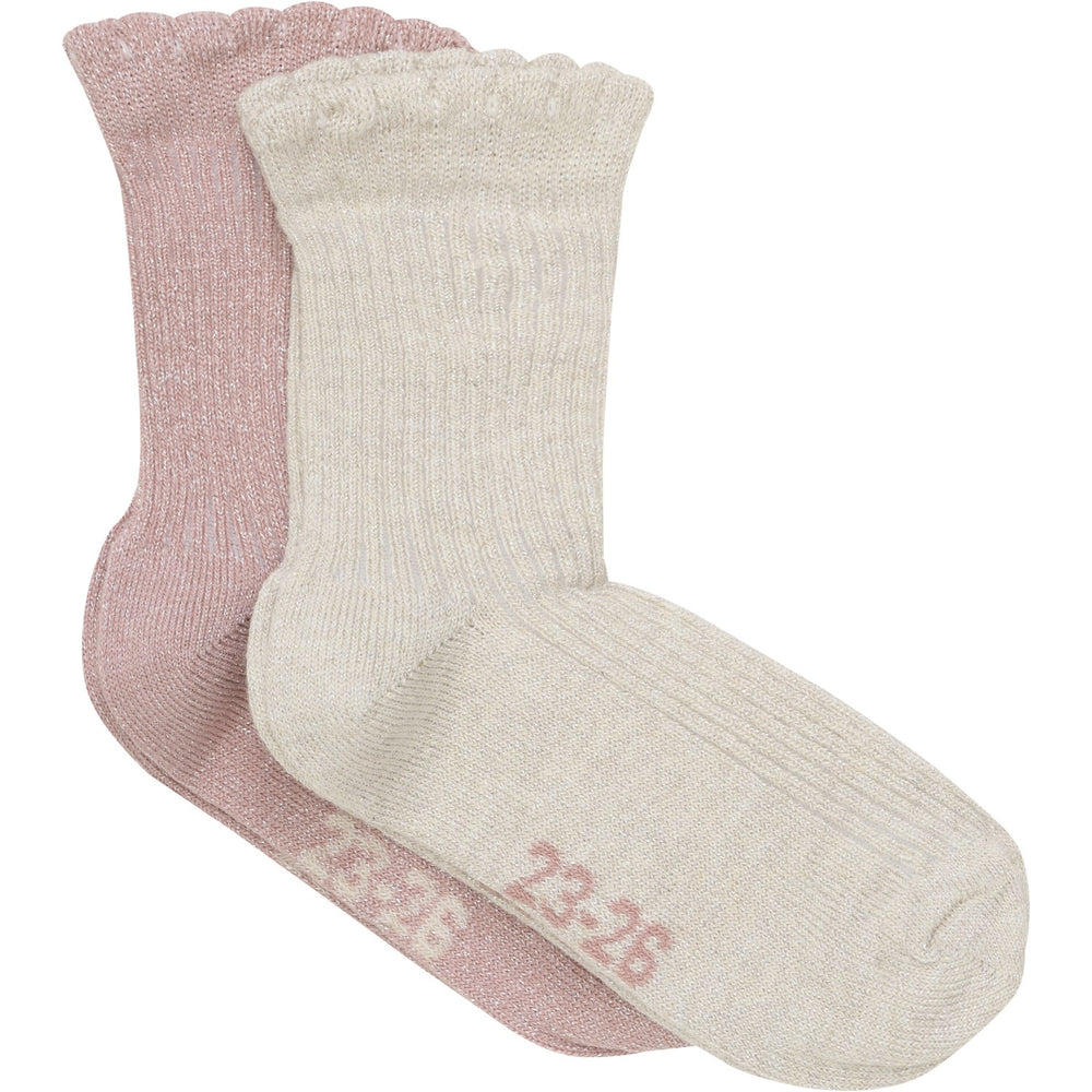 Køb Minymo Ash Rose Strømper W. Glitter (2-Pack)