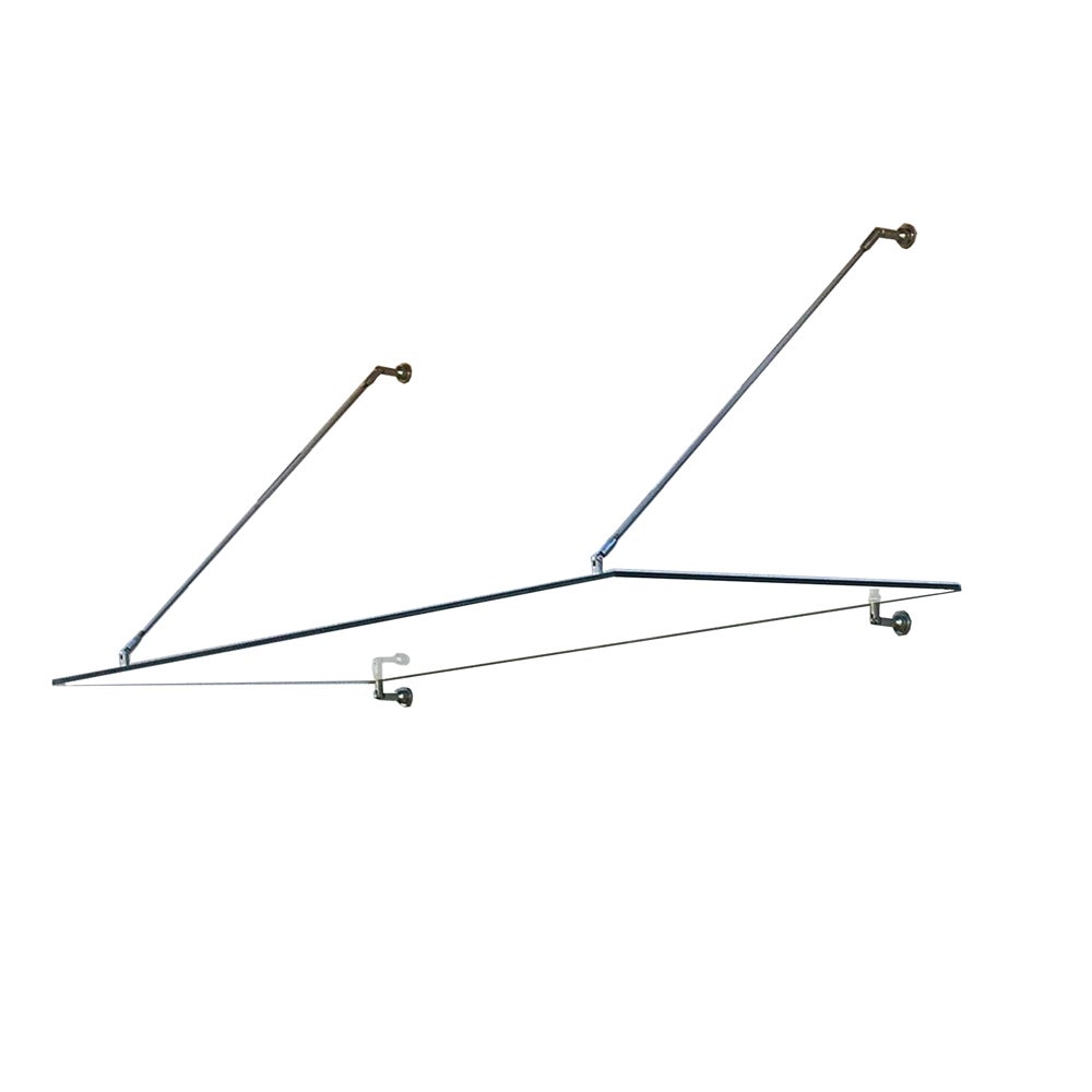 Home Deluxe - Glazen luifel, helder glas - Afmetingen: 200 x 90 cm - Gelaagd veiligheidsglas (VSG) - Diverse maten - V2A roestvrijstalen accessoires