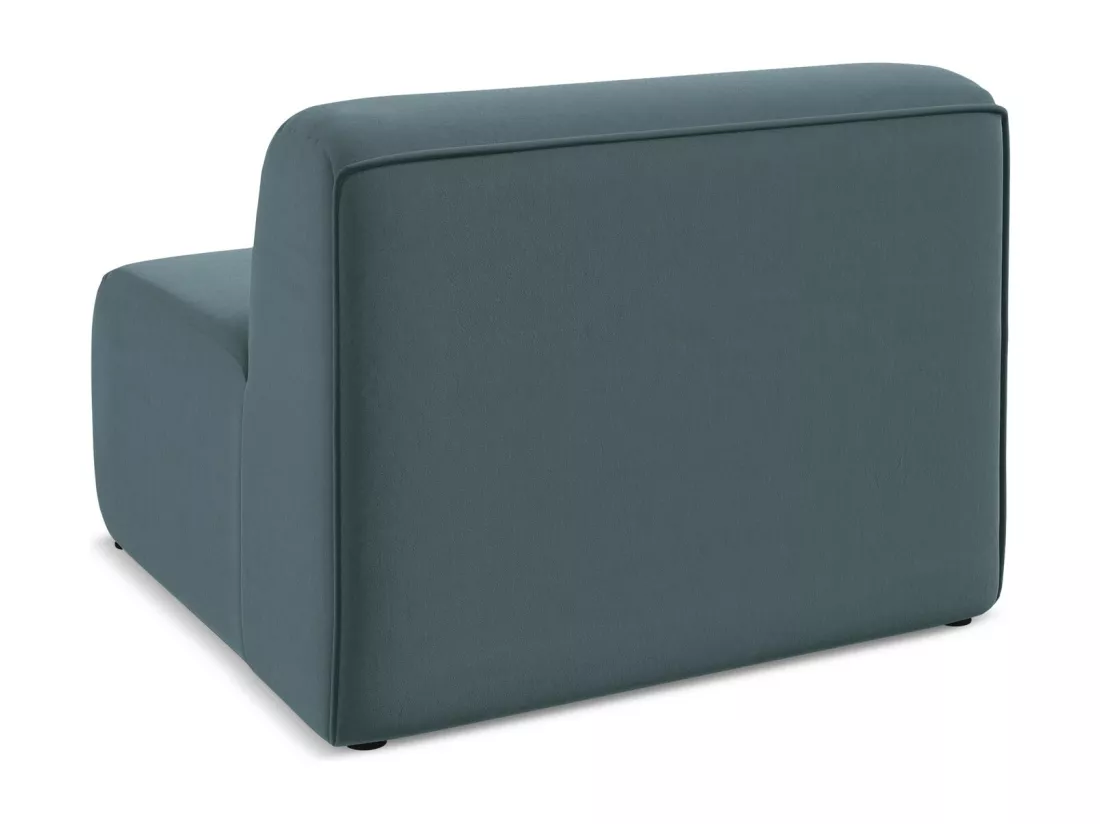 Fauteuil pour canapé modulable en velours - marin - EKAHI
