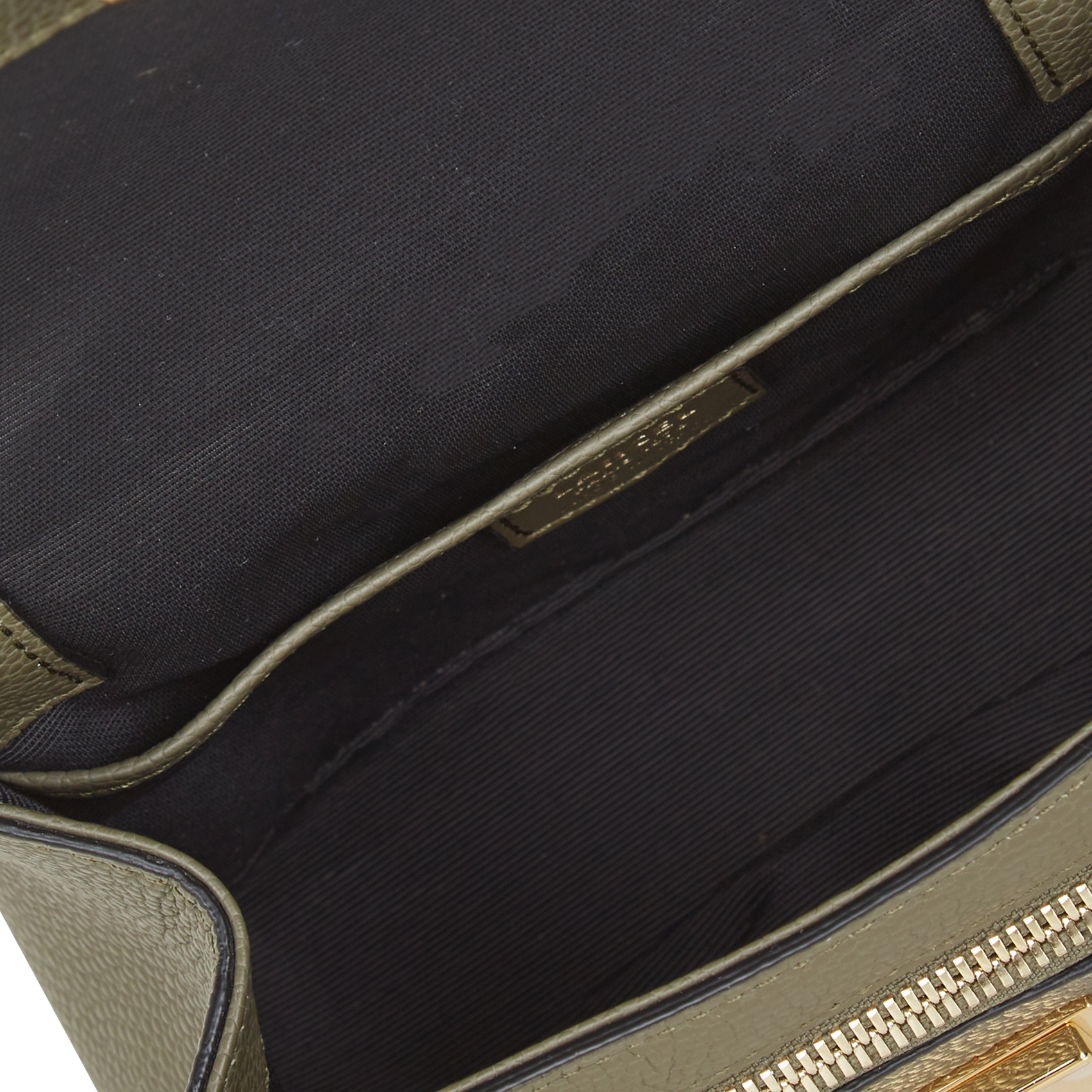 NINON S - Sac à rabat petit modèle en cuir grainé | Kaki