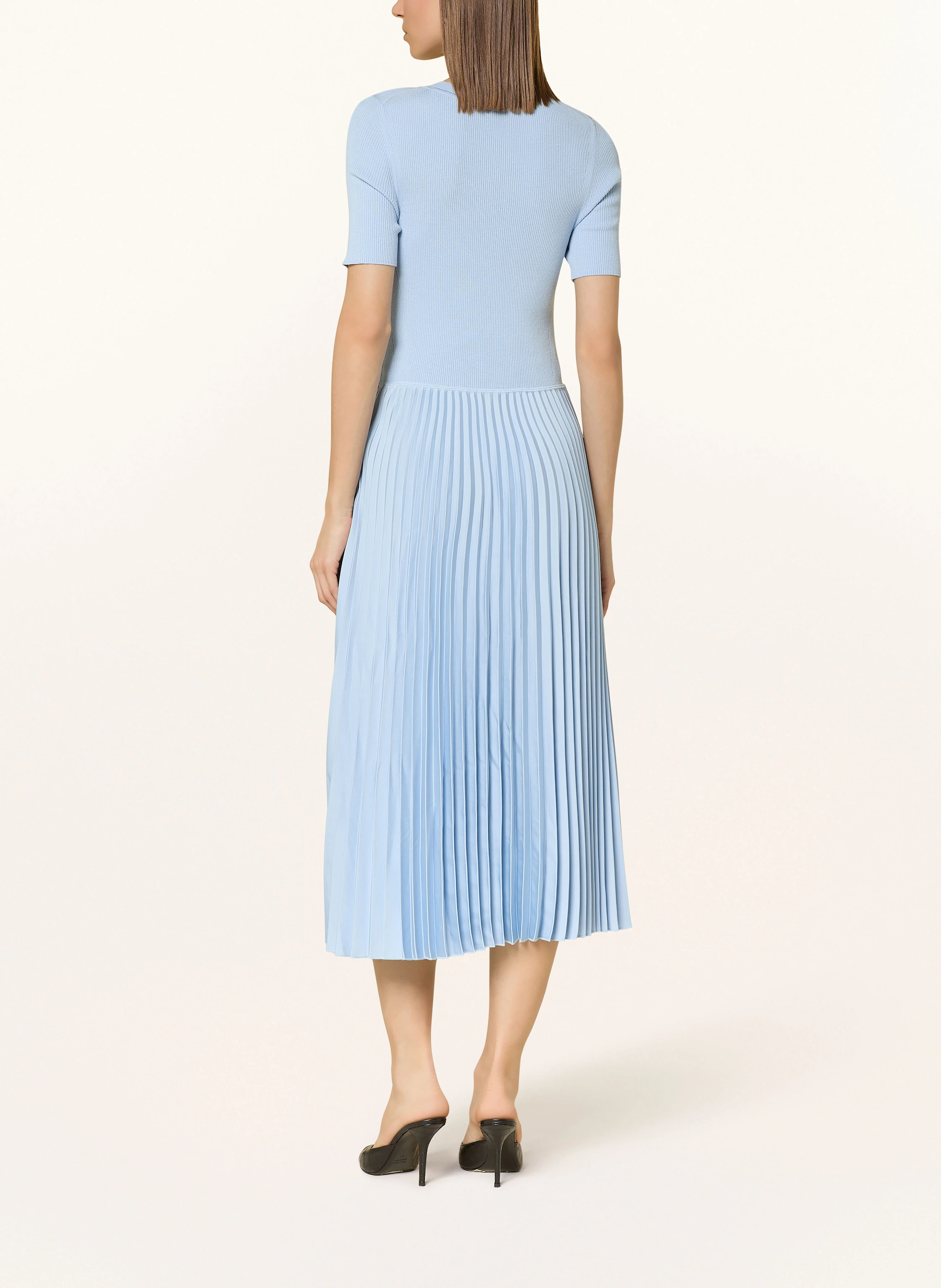 BOSS Kleid FADRIDI im Materialmix mit Plissees