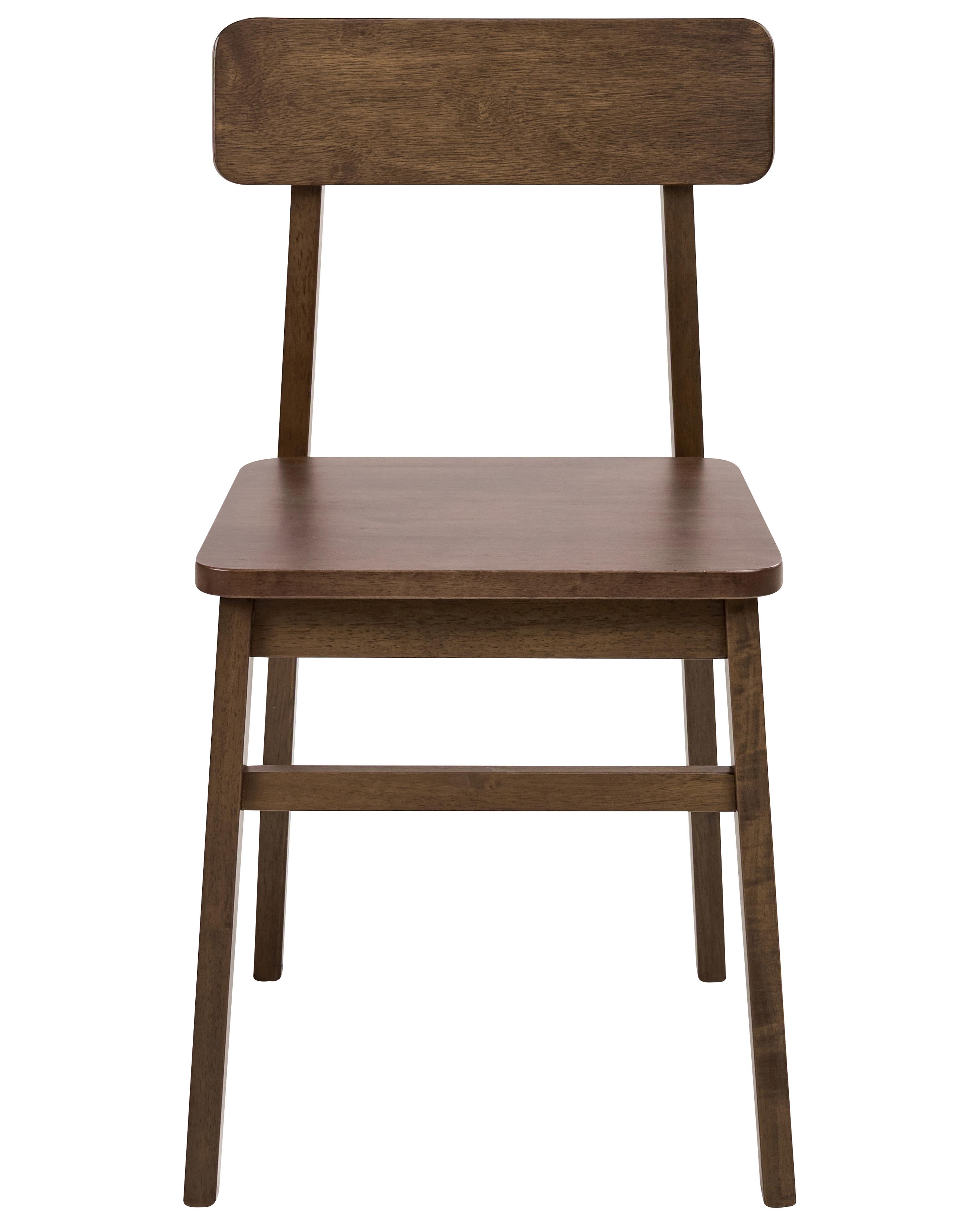Set van 2 eetkamerstoelen GORRE Hout Donkerbruin