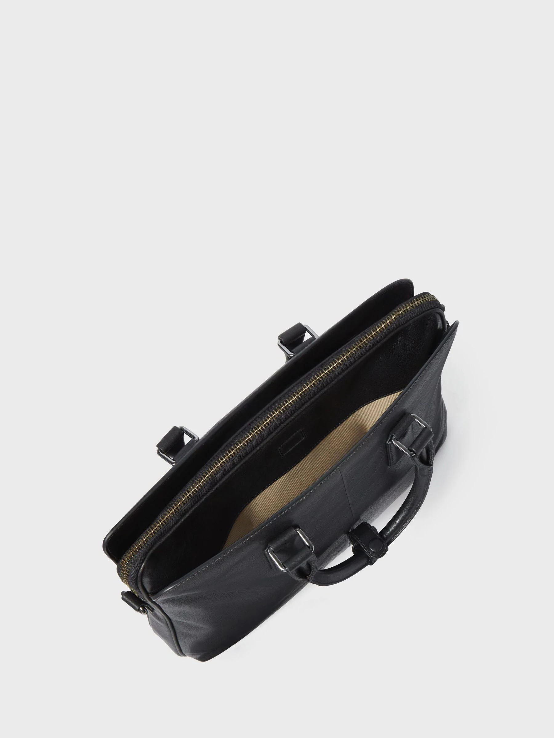 Zwart - Osprey London The Compass leren laptoptas