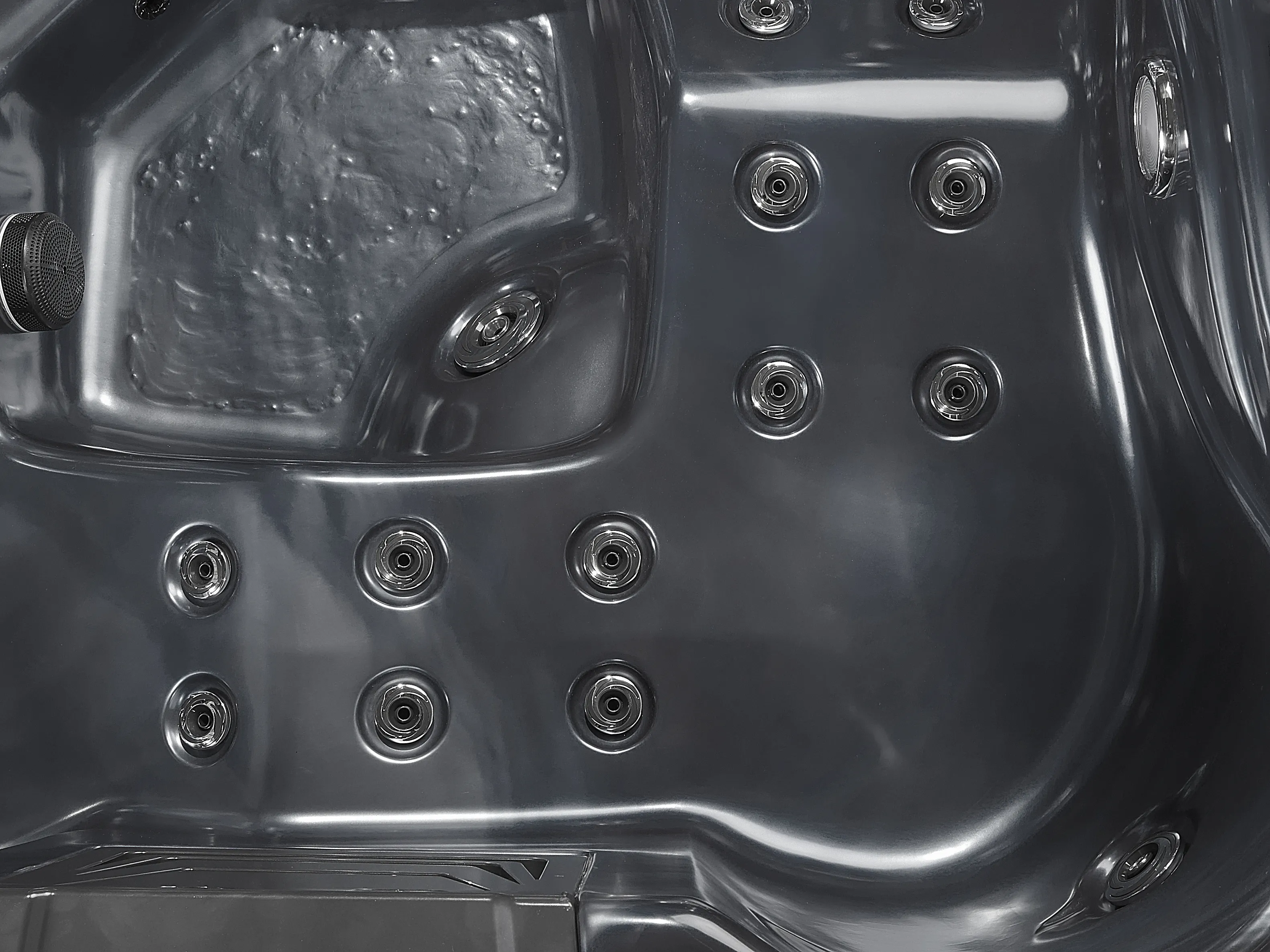Buiten hottub met LED LASTARRIA Grafietgrijs