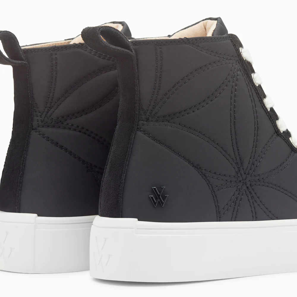 Sneakers-Baskets montantes Nalya noires matelassées