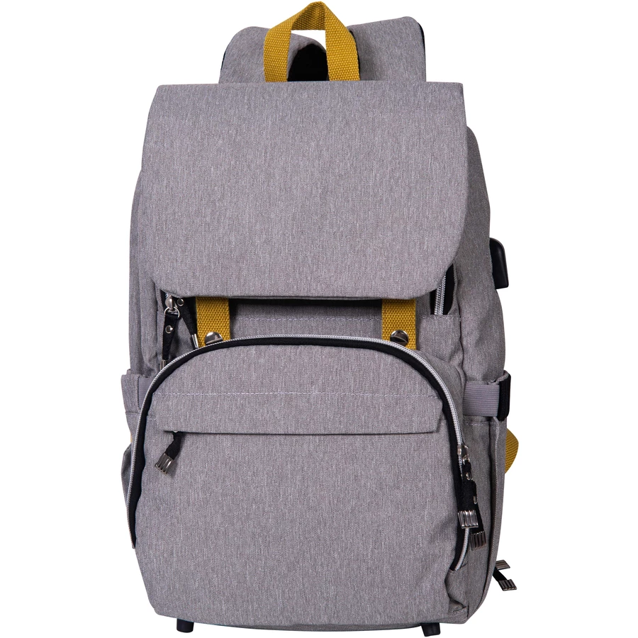 BABY ON BOARD Wickelrucksack Freestyle Yellowstone Grau