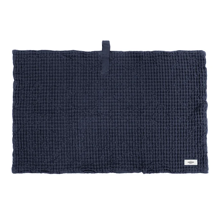 The Organic Company - Big Waffle Badematte, 55 x 80 cm, dunkelblau