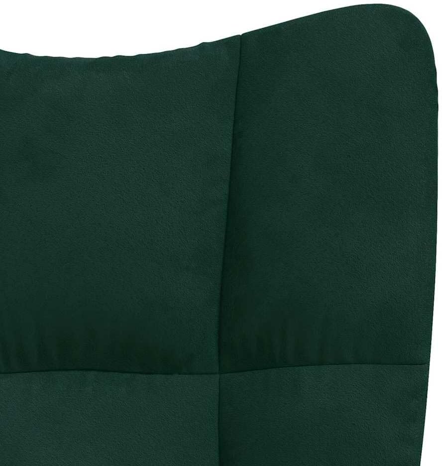 vidaXL Relaxsessel Fernsehsessel Polsterstuhl Polstersessel Relaxstuhl Sessel Stuhl Ohrensessel Loungesessel Armsessel Wohnzimmer Dunkelgrün Samt