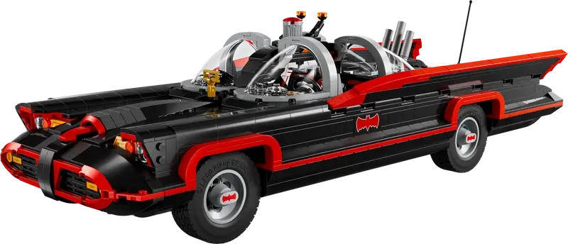 (1822-tlg. Set) Batman Klemmbausteine Spielzeug Fahrzeug Modell Bausatz (76328) Lizenziert - Batmobil aus der 60er-Jahre-Fernsehserie