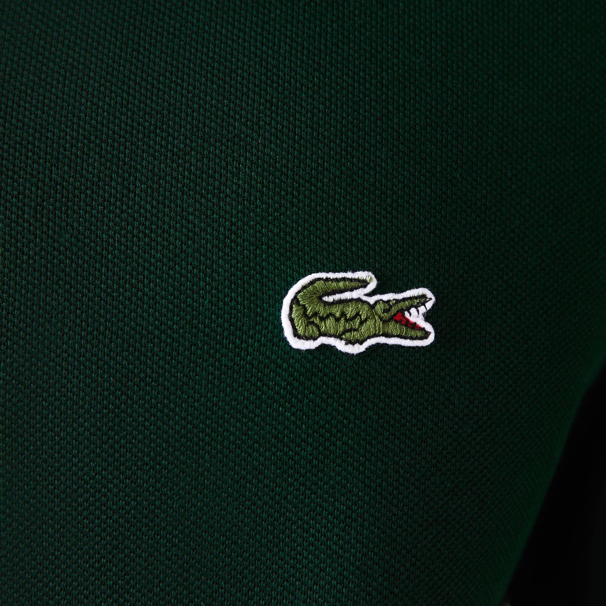 LACOSTE Slim Fit Herren-Poloshirt aus Petit Piqué Lange Ärmel - Grün - Lacoste - Herren