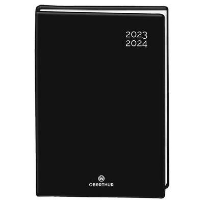 Agenda gommé - 1 jour par page - 12 x 17 cm - noir - Oberthur