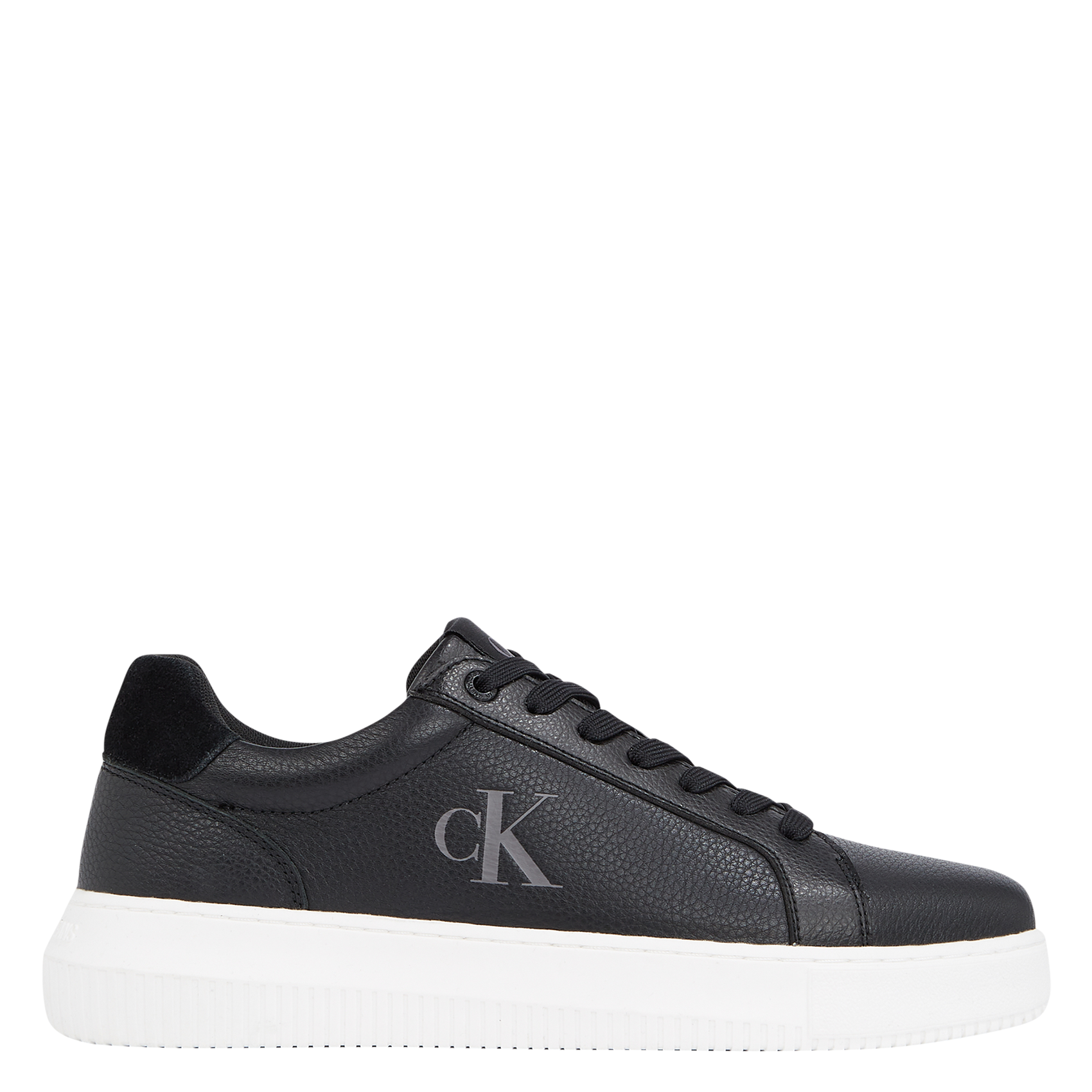 Baskets compensées en cuir| Noir