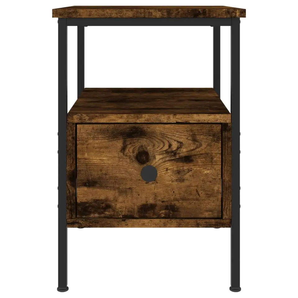 vidaXL - Nachtkastje - Bruin - Bewerkt hout - 2 stuks