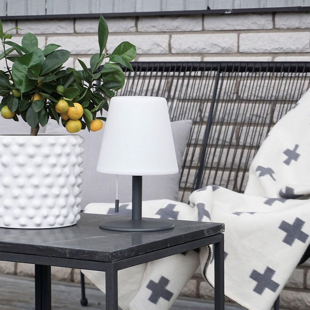 Bordlampe Kreta til Uteplass 26,5 cm