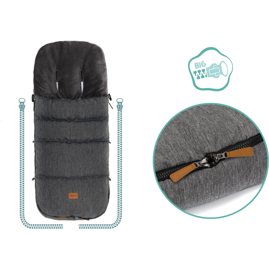 fillikid Winterfußsack Kinley Melange Hellgrau