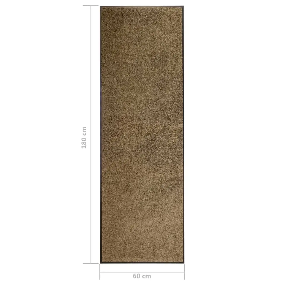 vidaXL - Mat - Bruin - Stof - 60 x 180 cm