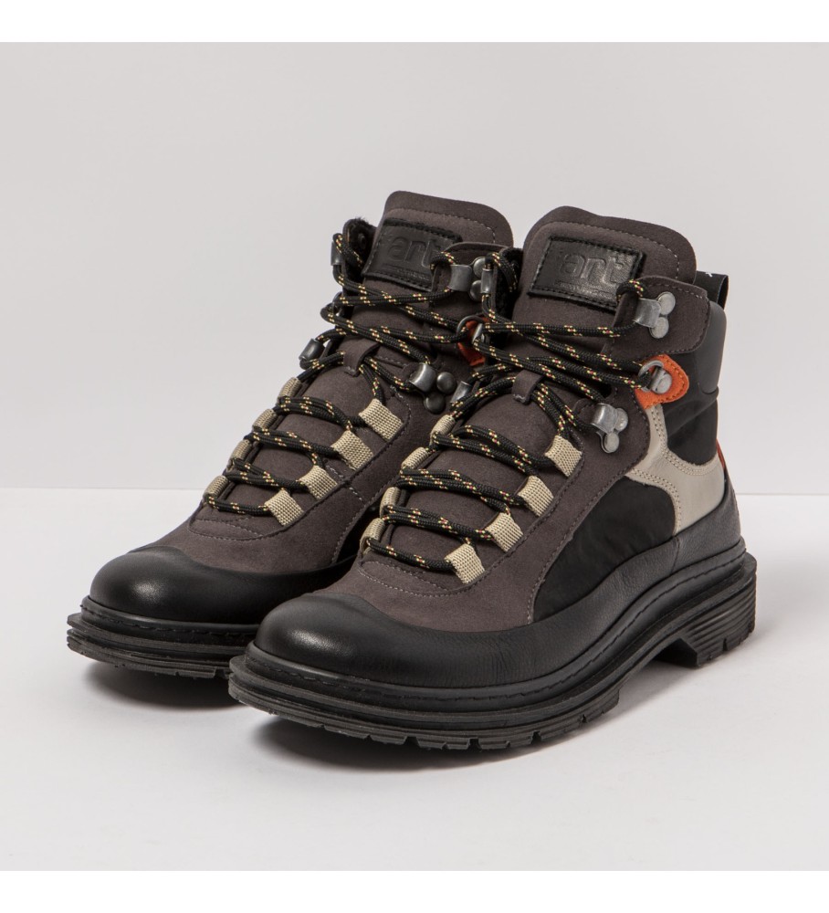 Botas de tornozelo Art em couro preto