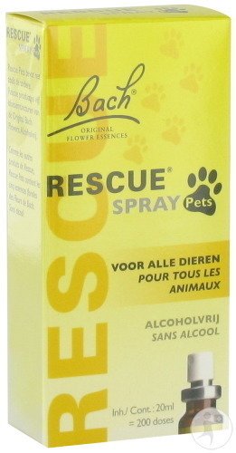 Fleurs De Bach Rescue Pets Pour Tous Les Animaux Spray 20ml