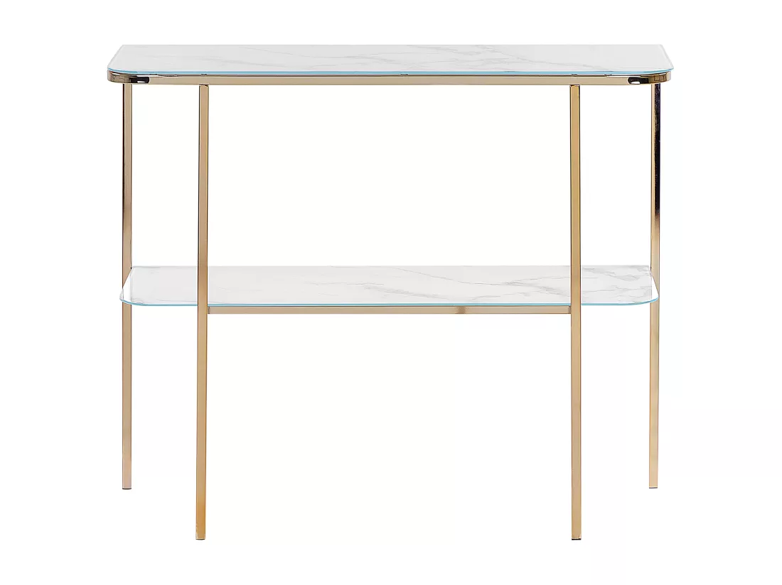 Console CALVERT Verre de sécurité Doré
