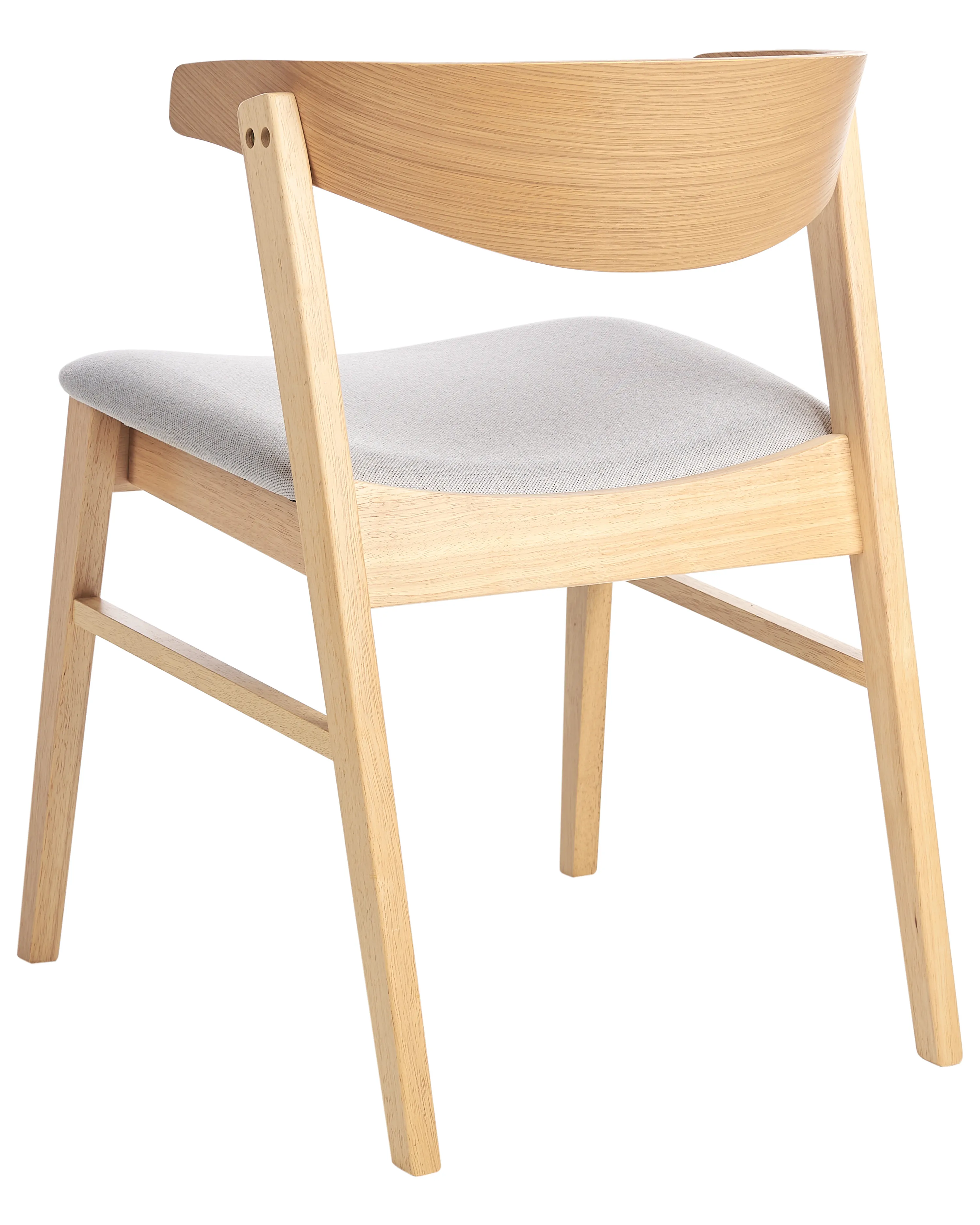 Set van 2 eetkamerstoelen LILLY Hout Lichtbruin/grijs