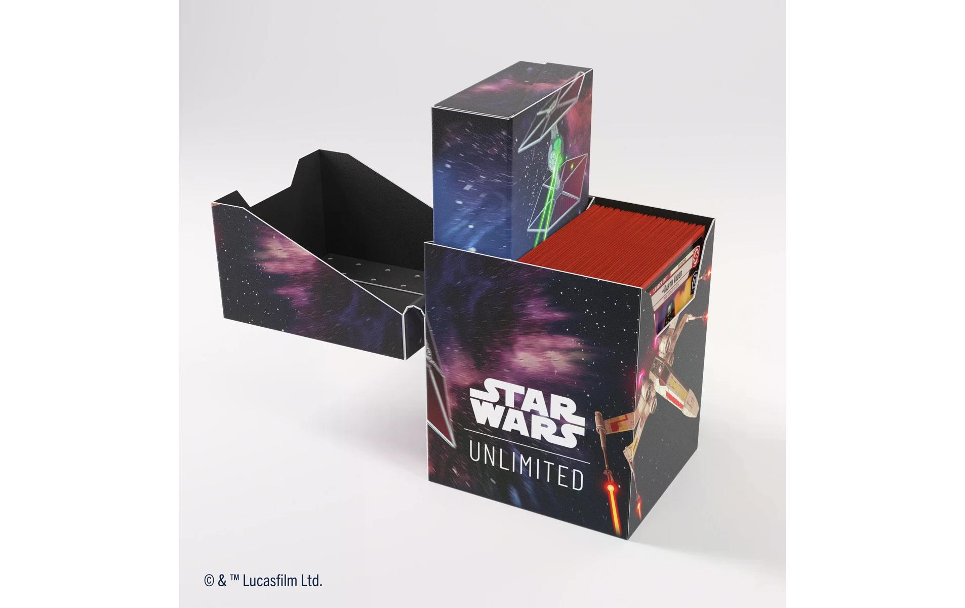 Kartenbox Star Wars: Unlimited Soft Crate X-Wing/TIE FighterOffiziell lizenzierte Deckbox