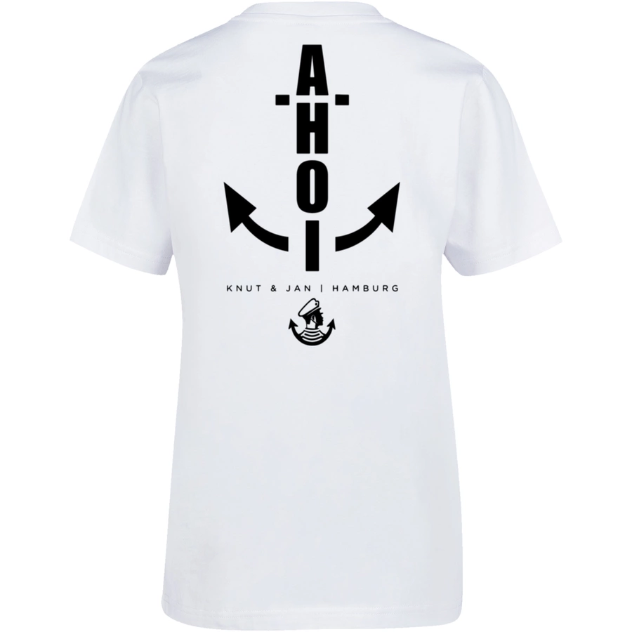 F4NT4STIC T-Shirt Ahoi Anker Knut & Jan Hamburg weiß
