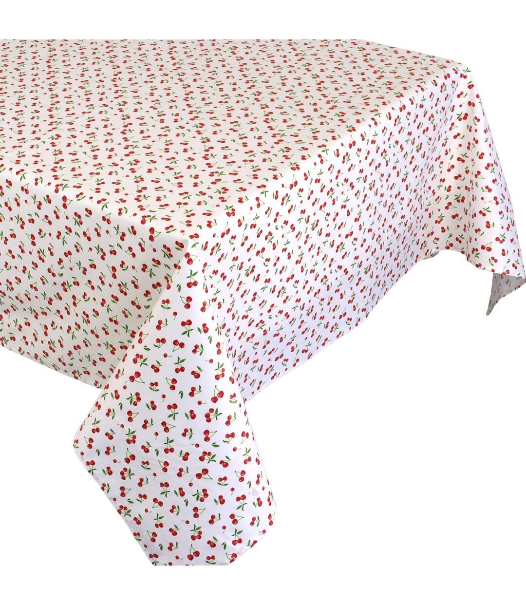 Nappe rectangle enduit 150x350 cm CERISES bleu Marine