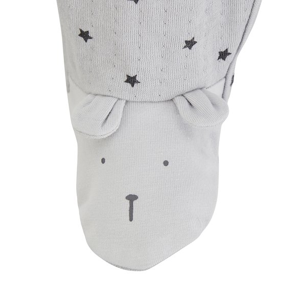 Pyjama ouverture avant Lapin Câlin   Gris        de               P'tit bisou