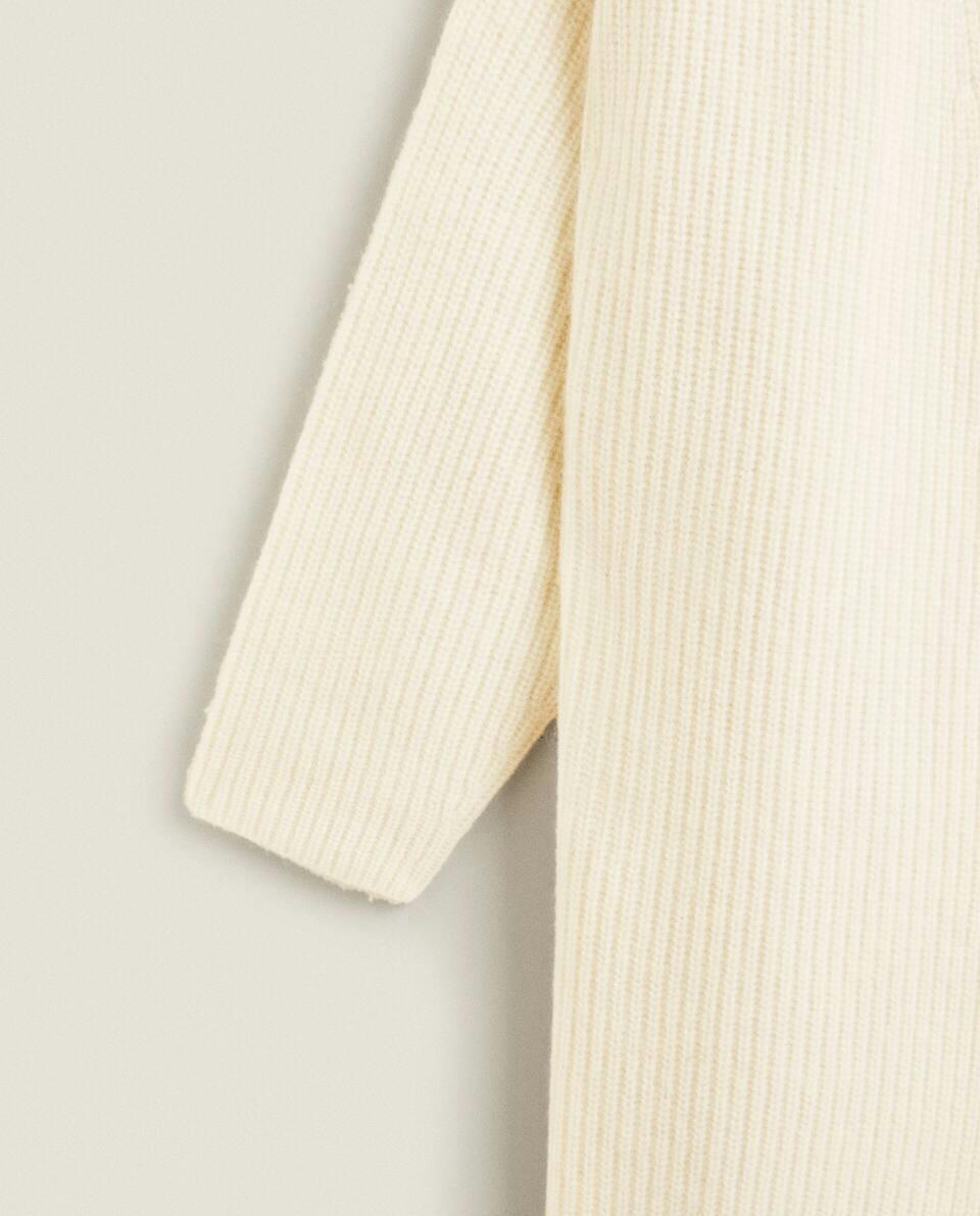Jaqueta de cashmere canelada