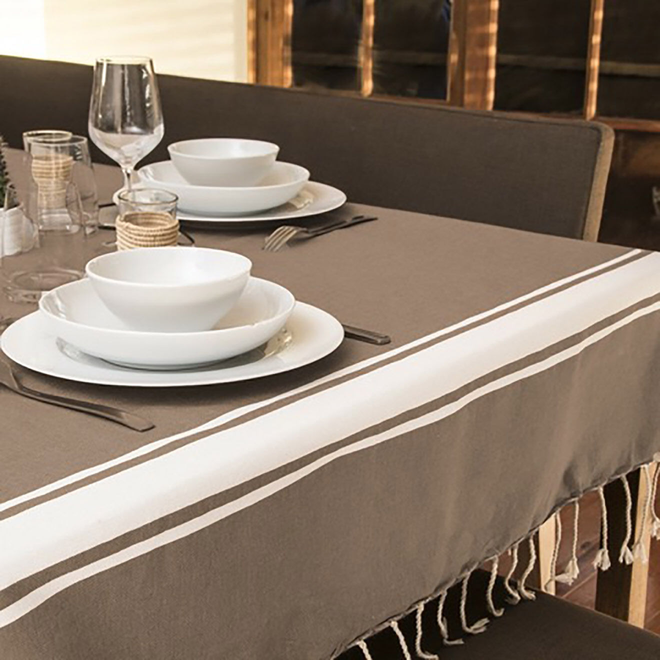 Febronie Nappe St Tropez moka/blanc