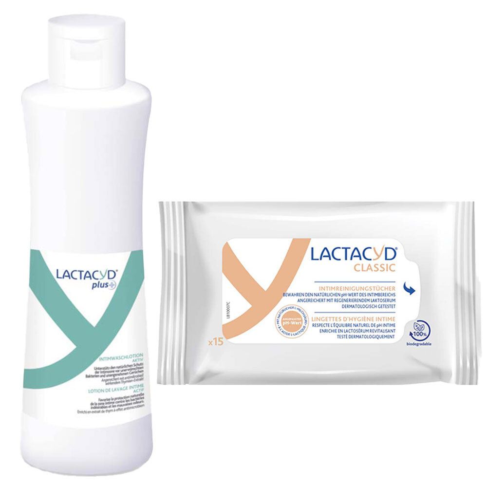 LACTACYD Plus Aktiv + Lactacyd® Intim-Reinigungstücher