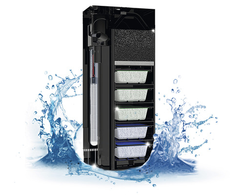 Aquariumcombinatie Ciano Emotions Pro 60 Wit ca. 108 l, ca. 61 cm, wit, incl. LED-verlichting, binnenfilter, verwarming en kast