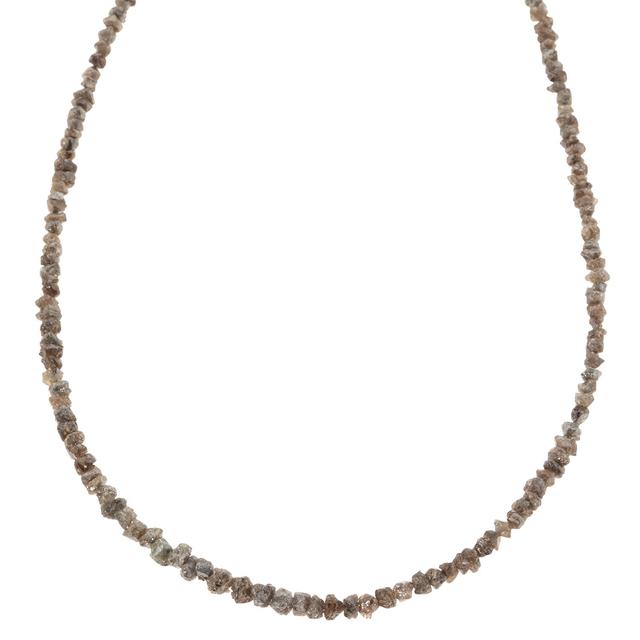 Collier Rohdiamanten champagner, Silber 925 rhodiniert