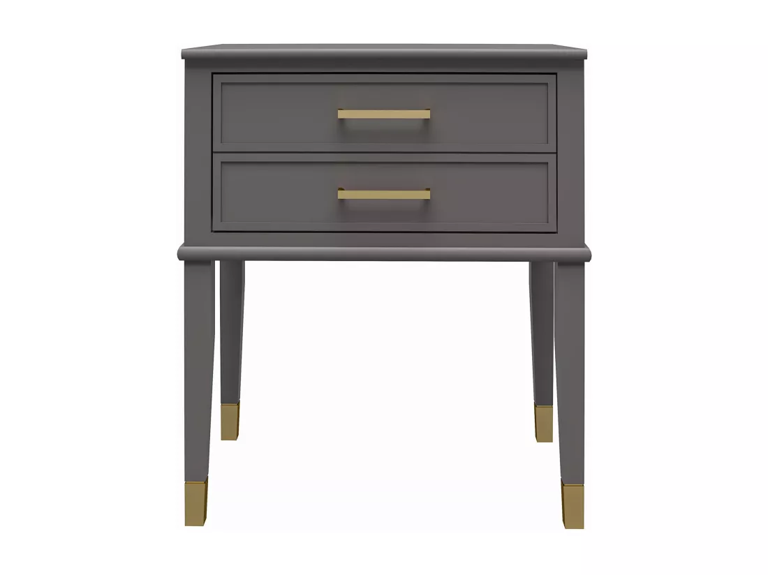 Westerleigh | Table d'appoint à 1 tiroir en MDF gris graphite