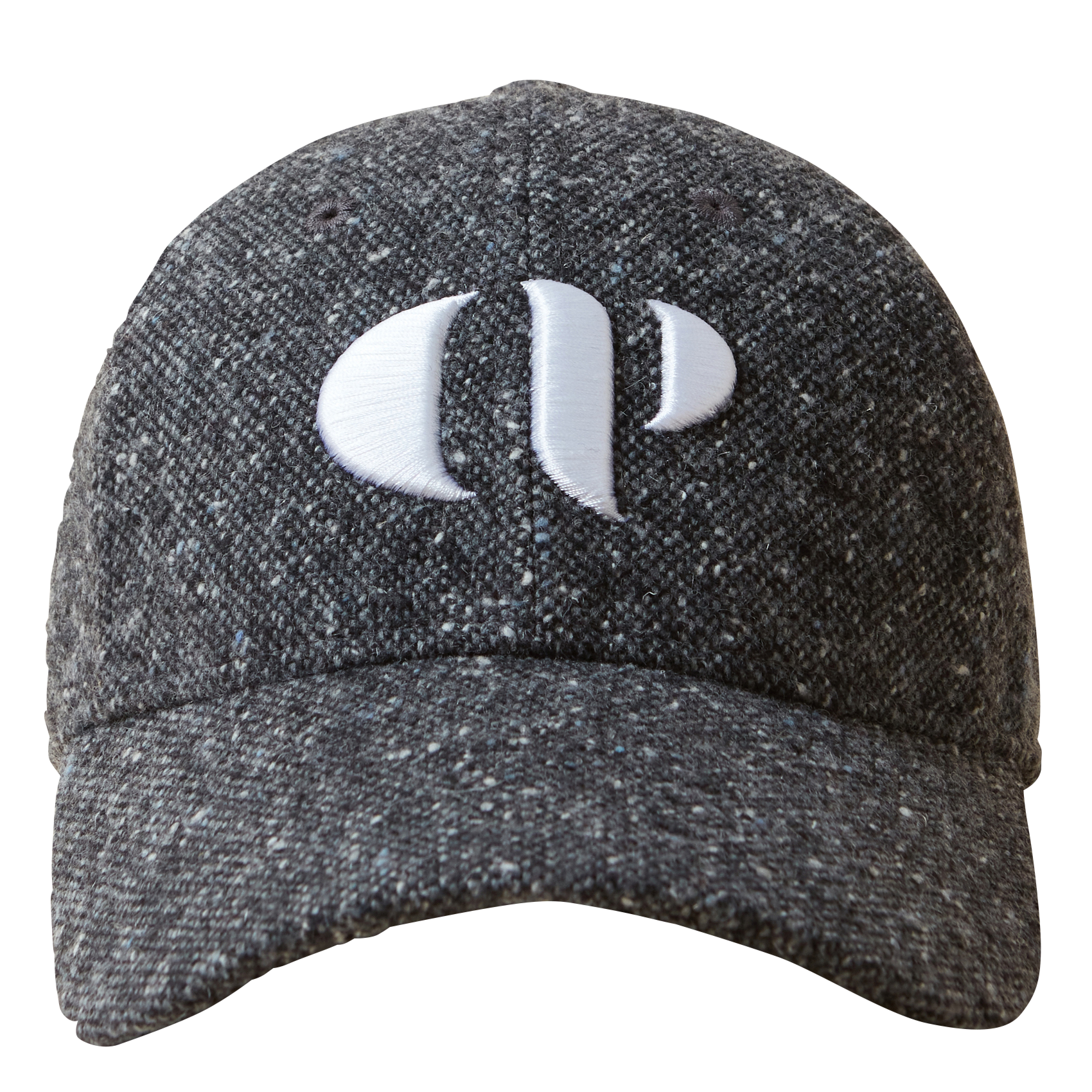 Casquette tweed broderie | Gris
