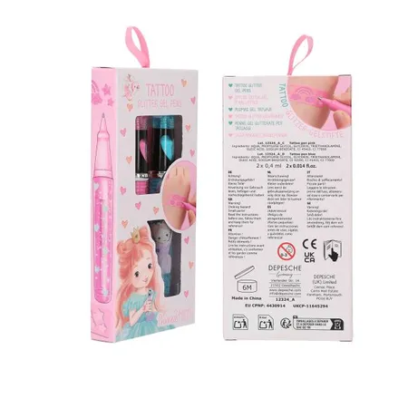 Depesche Princess Mimi Tattoo Glitzer Gelstifte, 1 Stück; 2-fach sortiert