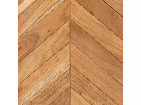 Armoire de salle de bain bois massif d'acacia et fer