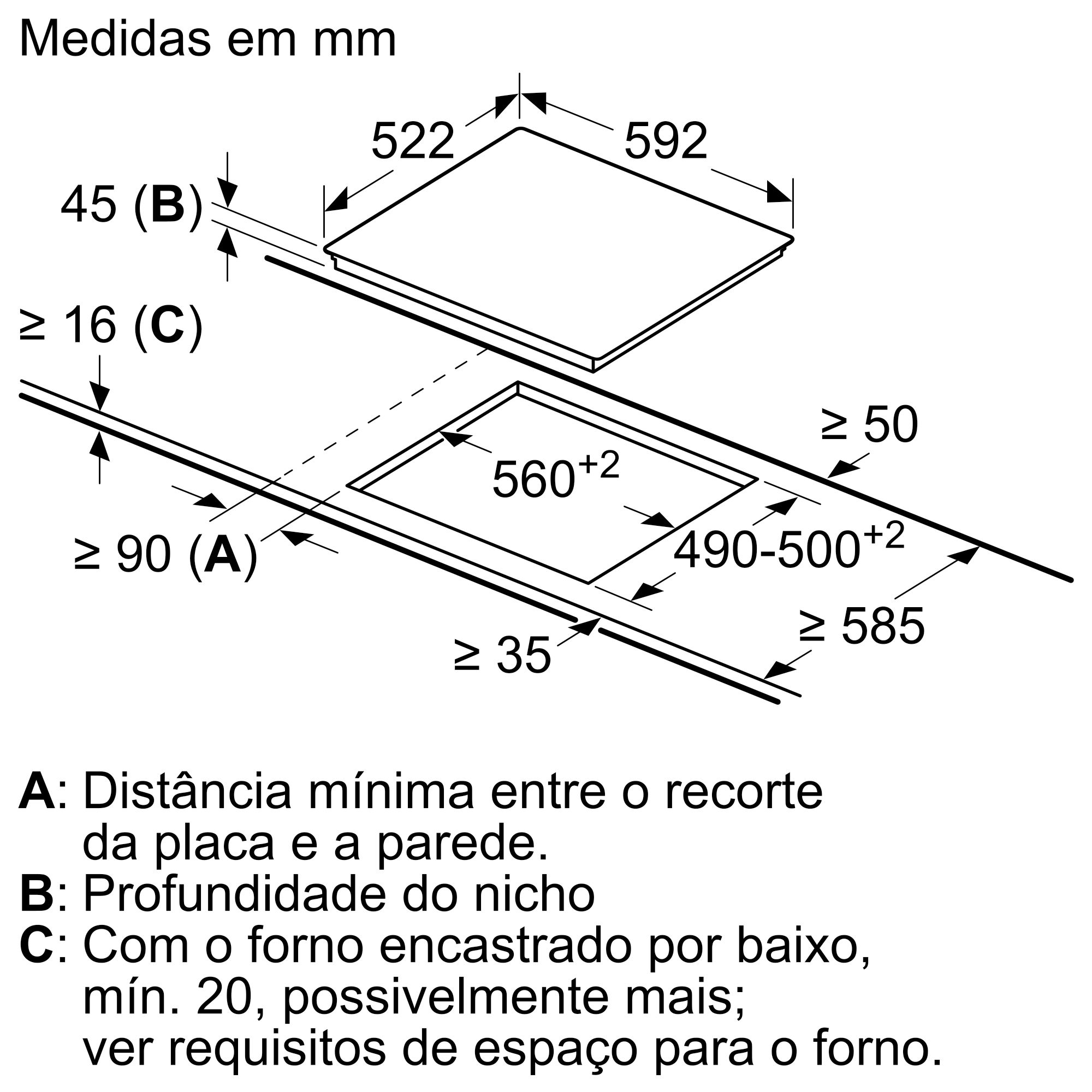 PLACA VITROCERÂMICA BOSCH PKF611BB8E 60 CM PRETO